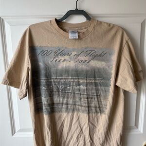 Vintage 2003 Aviation Wright Brothers Graphic T-Shirt - 100 Years of Flight L
